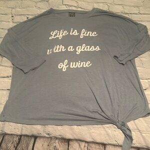 Life is Fine Wine Knotted Top